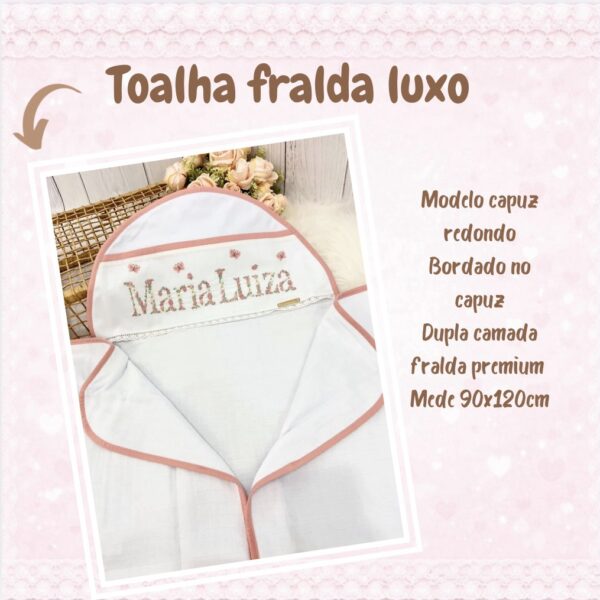 Toalha Fralda Capuz Redondo