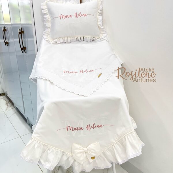 kit Leito maternidade luxo percal 400 Fio