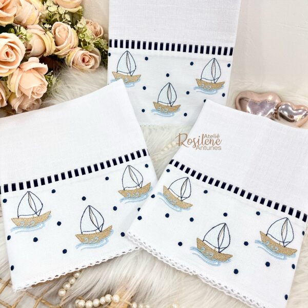 Trio Fraldas Boca luxo Náuticos