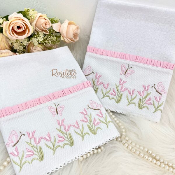 kit Fraldas 2 Boca luxo jardim tulipas