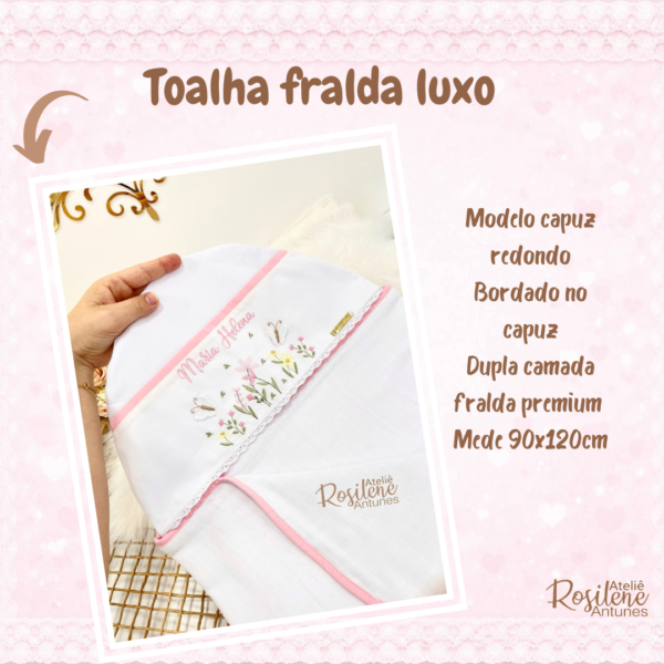 Toalha Fralda Capuz Redondo