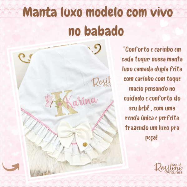 Manta luxo com vivo