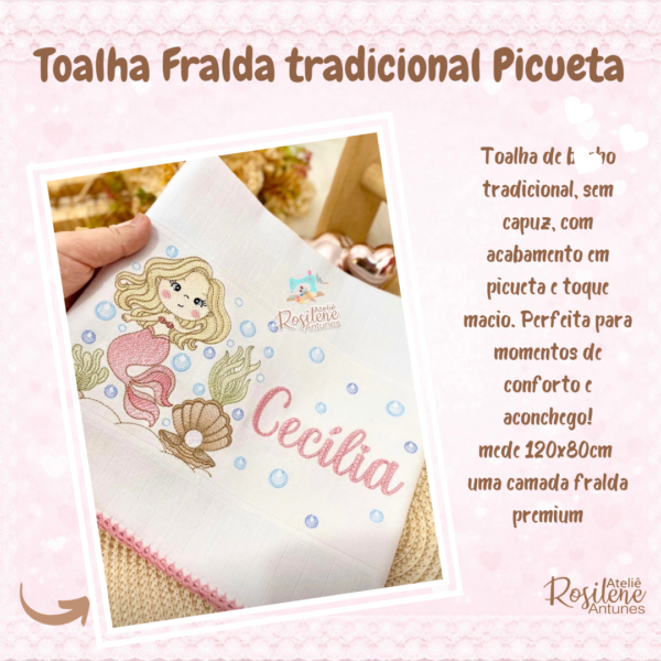Toalha fralda tradicional picueta