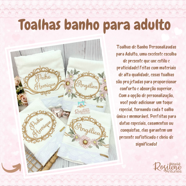 Toalhas Personalizadas pra adulto