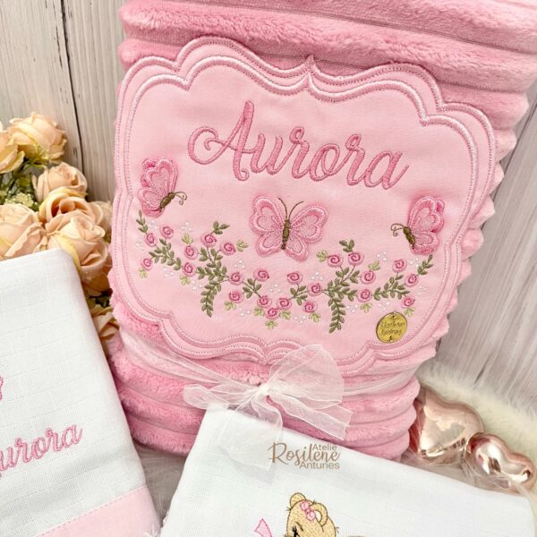 Kit da Aurora cobertor + kit fraldas