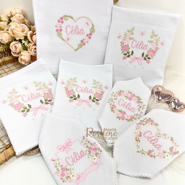 Kit fraldas passeio, ombro e boca, to as lha fr as lês tradicional e Babete