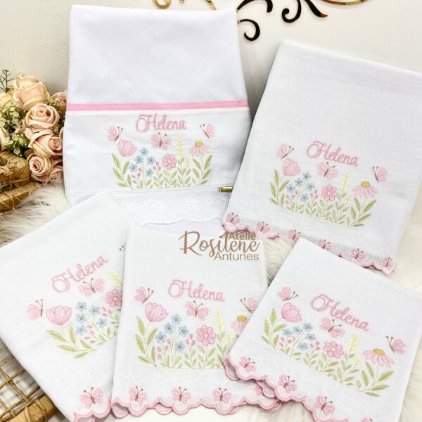 Kit Floral com borboletas