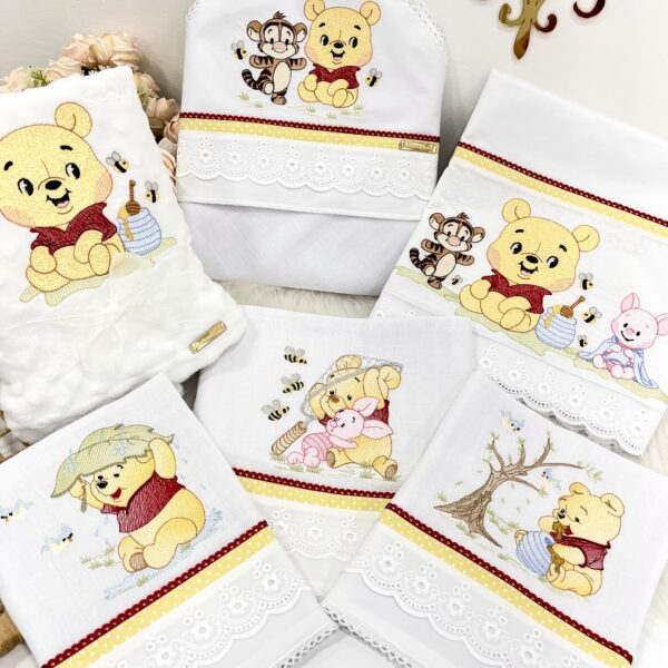 Kit essencial 6 peças ursinho Pooh unissex