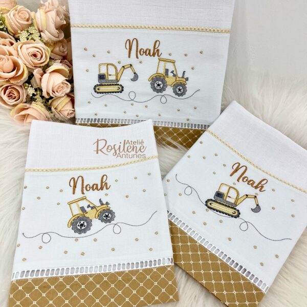 Kit fraldas passeio, ombro e boca modelo ponto palito