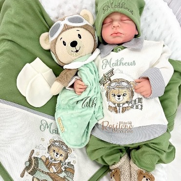 Saída Maternidade macacão camisa verde oliva