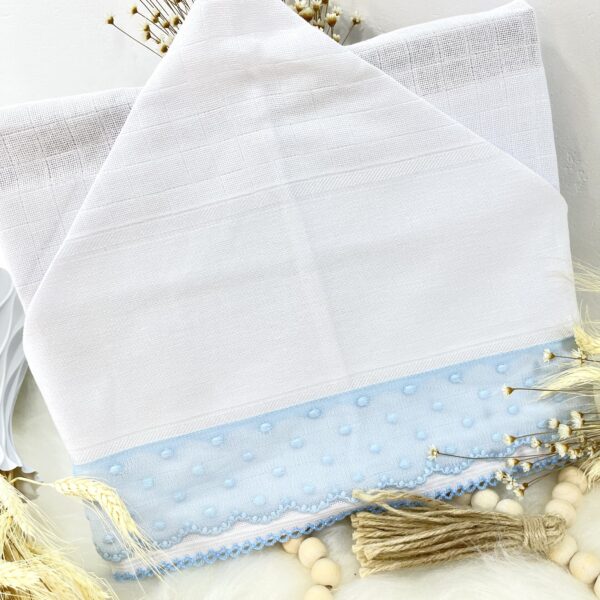 Toalha fralda com capuz Mabber azul bebê